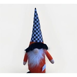Halloween Witch Gnome with Checkered Hat, Felt, 14.5"